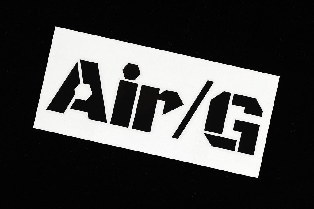 Air/Gロゴステッカー (ホワイト/ブラック)